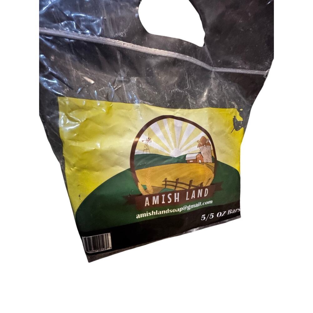 5/$25 Amish Land Bag of Soap With one missing. 4 bars of soap 5oz each.